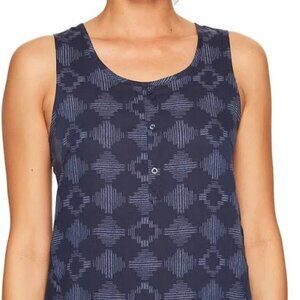 North Face Touring Tank Top Cosmic Blue Diamond Print Cotton Tencel Outdoor SML